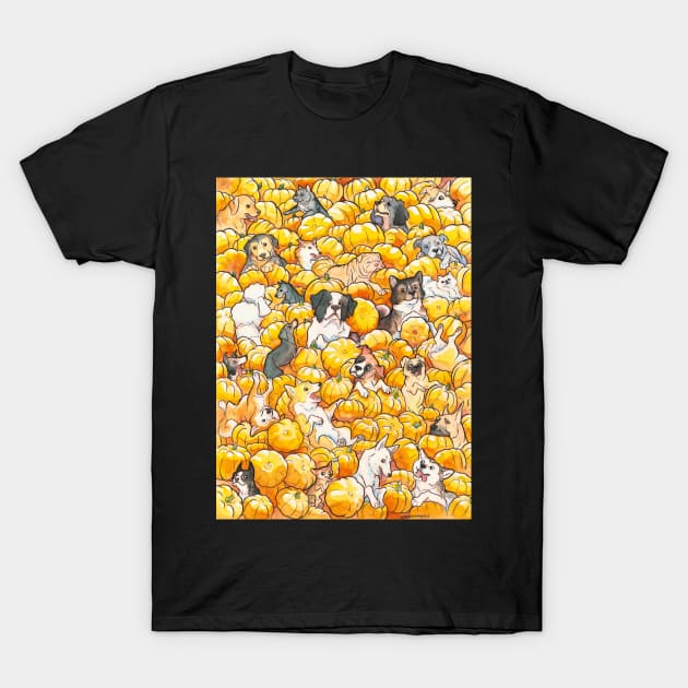 Pumpkin Puppers T-Shirt by charamath